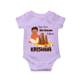 Tiny Toes Big Onam Vibes Romper - LILAC - New Born (Chest 14")