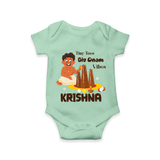 Tiny Toes Big Onam Vibes Romper - MINT GREEN - New Born (Chest 14")