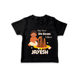 Tiny Toes Big Onam Vibes T Shirt - BLACK - 0-5 Months Old (Chest 17")