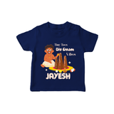 Tiny Toes Big Onam Vibes T Shirt - NAVY BLUE - 0-5 Months Old (Chest 17")