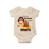 Tiny Toes Big Onam Vibes Girl Romper - IVORY - New Born (Chest 14")