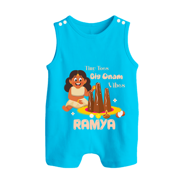 Tiny Toes Big Onam Vibes Girl Button Romper