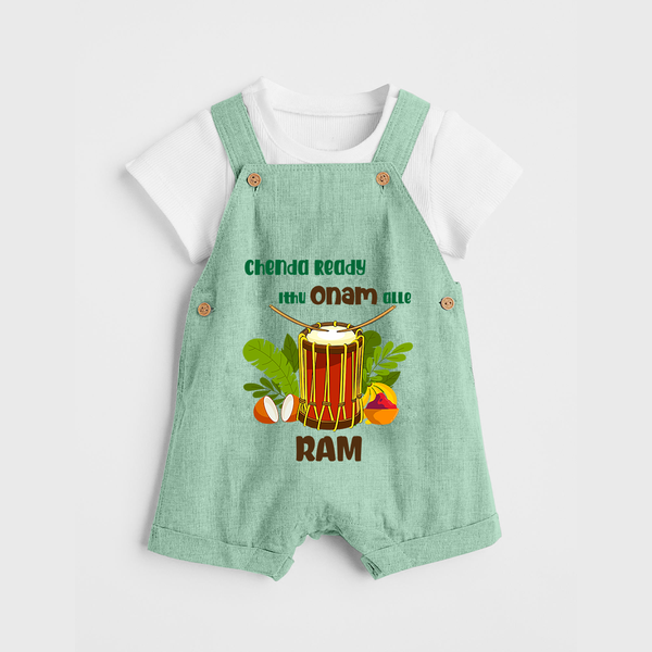 Chenda Ready Onam Celebration Dungaree - MINT GREEN - 0 - 5 Months Old (Chest 18")