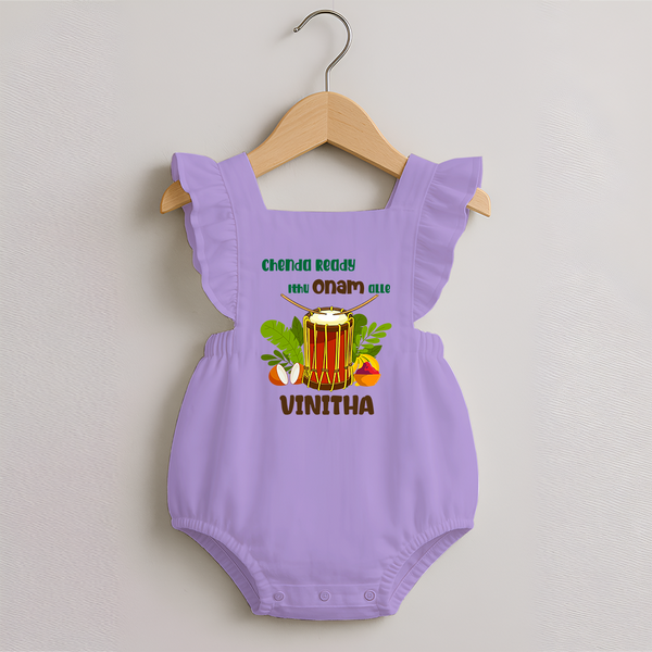 Chenda Ready Onam Celebration Romper Frock - LILAC - 0 - 3 Months Old (Chest 19")