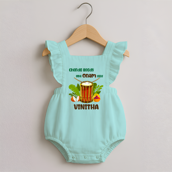 Chenda Ready Onam Celebration Romper Frock - MINT GREEN - 0 - 3 Months Old (Chest 19")