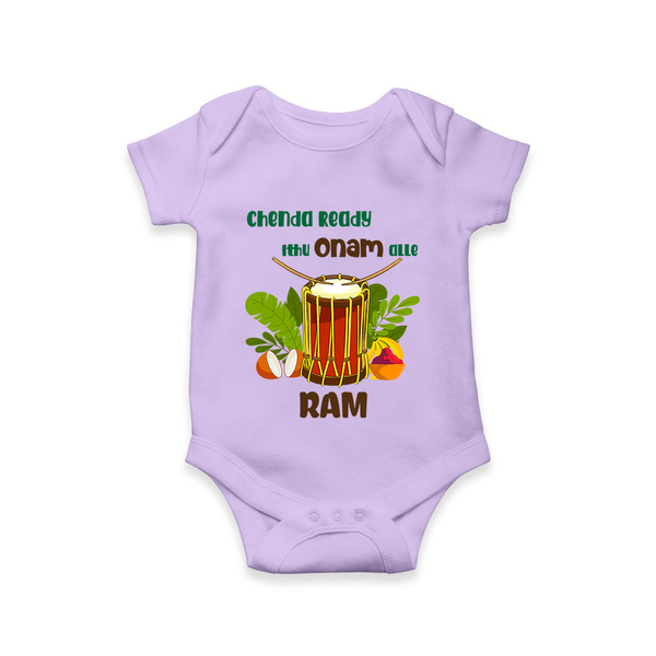 Chenda Ready Onam Celebration Romper - LILAC - New Born (Chest 14")