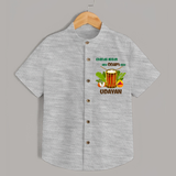 Chenda Ready Ithu Onam Alle Shirt | Custom Baby Shirt for Onam Fun with Chenda - GREY - 0 - 6 Months Old (Chest 23")