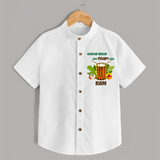 Chenda Ready Onam Celebration Shirt - WHITE - 0 - 6 Months Old (Chest 23")