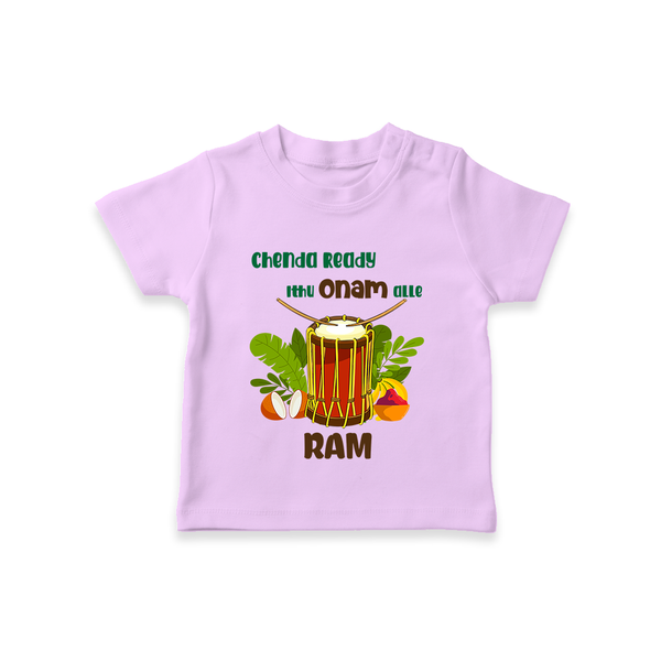 Chenda Ready Onam Celebration T Shirt - LILAC - 0-5 Months Old (Chest 17")