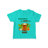 Chenda Ready Onam Celebration T Shirt - TEAL - 0-5 Months Old (Chest 17")