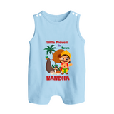 Little Maveli in Town Button Romper - BABY BLUE - New Born (Chest 18")