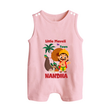 Little Maveli in Town Button Romper - BABY PINK - New Born (Chest 18")