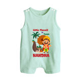 Little Maveli in Town Button Romper - MINT GREEN - New Born (Chest 18")