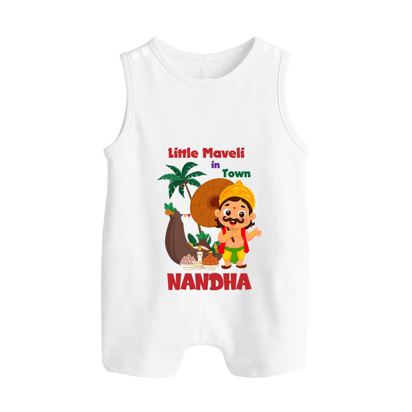 Little Maveli in Town Button Romper - WHITE - New Born (Chest 18")