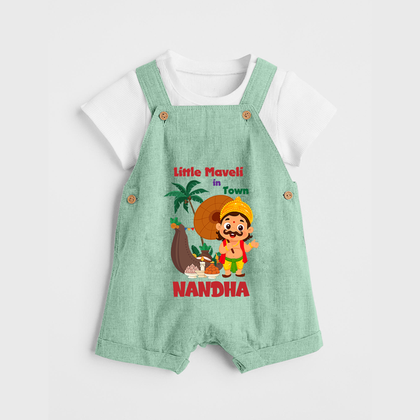 Little Maveli in Town Dungaree - MINT GREEN - 0 - 5 Months Old (Chest 18")