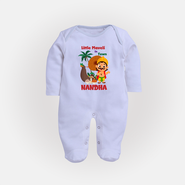 Little Maveli in Town Full Body Suit - BABY BLUE - New Born (Chest 7.5")