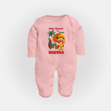 Little Maveli in Town Full Body Suit - BABY PINK - New Born (Chest 7.5")