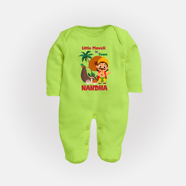 Little Maveli in Town Full Body Suit - LIME GREEN - New Born (Chest 7.5")