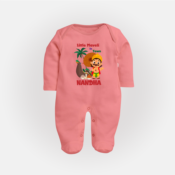 Little Maveli in Town Full Body Suit - PEACH - New Born (Chest 7.5")