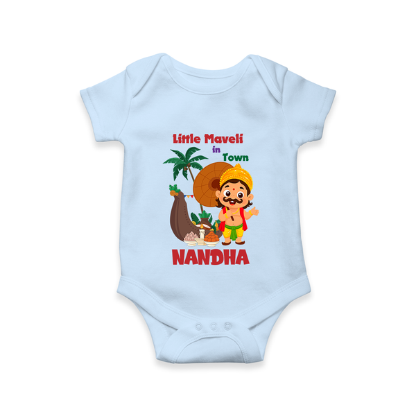 Little Maveli in Town Romper - BABY BLUE - New Born (Chest 14")