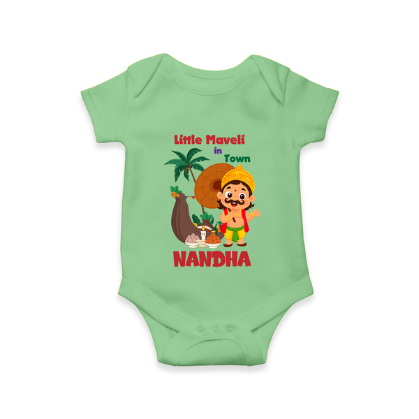 Little Maveli in Town Romper - GREEN - New Born (Chest 14")