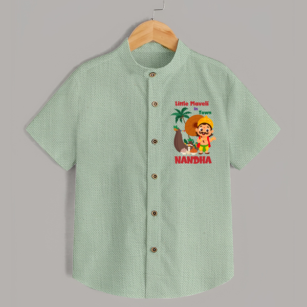 Little Maveli in Town Shirt - MINT GREEN - 0 - 6 Months Old (Chest 23")