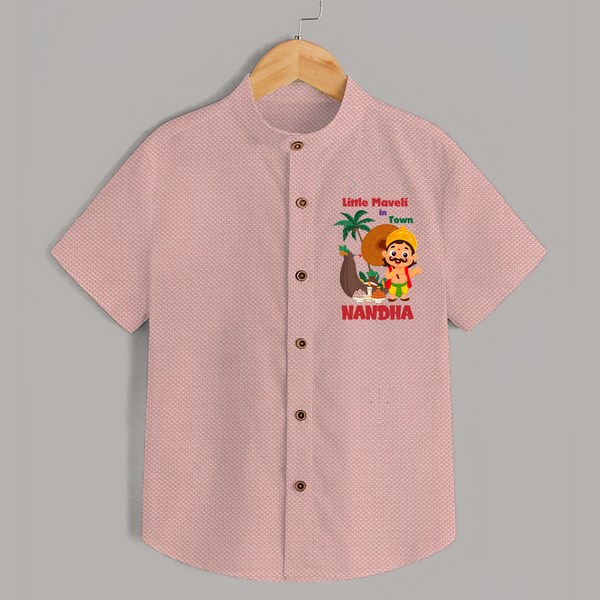Little Maveli in Town Shirt - PEACH - 0 - 6 Months Old (Chest 23")