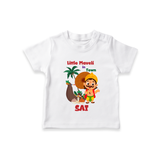 Little Maveli in Town T-Shirt | Personalized Baby T-Shirt for Onam Celebrations - WHITE - 0-5 Months Old (Chest 17")