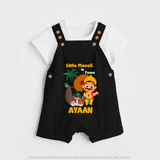 Little Maveli in Town Dungaree - BLACK - 0 - 5 Months Old (Chest 18")