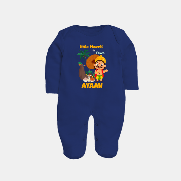 Little Maveli in Town Full Body Suit - NAVY BLUE - New Born (Chest 7.5")