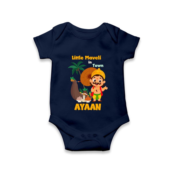 Little Maveli in Town Romper - NAVY BLUE - New Born (Chest 14")