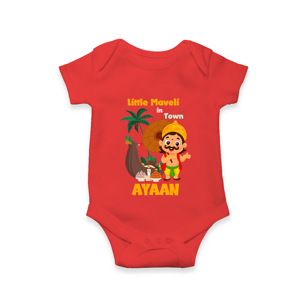 Little Maveli in Town Romper - RED - New Born (Chest 14")