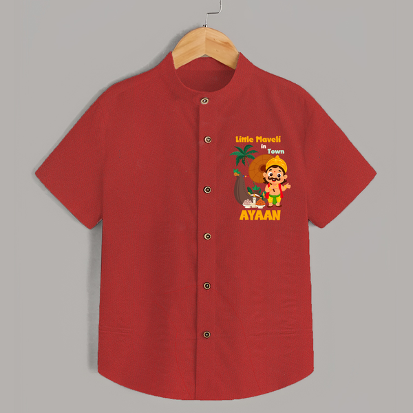 Little Maveli in Town Shirt - RED - 0 - 6 Months Old (Chest 23")