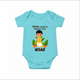Onam Style Traditional Boy Romper - ARCTIC BLUE - New Born (Chest 14")