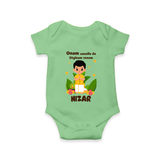 Onam Style Traditional Boy Romper - GREEN - New Born (Chest 14")