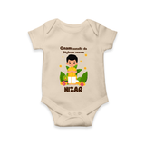 Onam Style Traditional Boy Romper - IVORY - New Born (Chest 14")