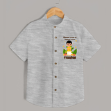 Onam Aanallo Da Styleum Venam Shirt | Custom Baby Shirt for Onam Style - GREY - 0 - 6 Months Old (Chest 23")