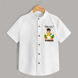 Onam Aanallo Da Styleum Venam Shirt | Custom Baby Shirt for Onam Style - WHITE - 0 - 6 Months Old (Chest 23")