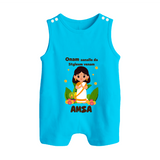 Onam Aanallo Da Styleum Venam Romper Suit | Personalized Baby Romper Suit for Onam Festival - SKY BLUE - 0 - 5 Months Old (Chest 18")