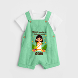 Onam Style Traditional Girl Dungaree - GREEN - 0 - 5 Months Old (Chest 18")