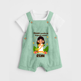 Onam Style Traditional Girl Dungaree - MINT GREEN - 0 - 5 Months Old (Chest 18")