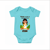 Onam Style Traditional Girl Romper - ARCTIC BLUE - New Born (Chest 14")