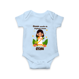 Onam Style Traditional Girl Romper - BABY BLUE - New Born (Chest 14")