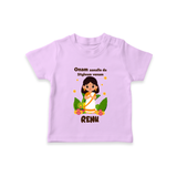 Onam Style Traditional Girl T Shirt - LILAC - 0-5 Months Old (Chest 17")