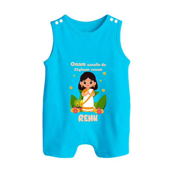 Onam Style Traditional Girl Button Romper