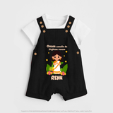 Onam Style Traditional Girl Dungaree - BLACK - 0 - 5 Months Old (Chest 18")