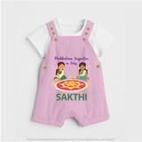 Pookalam Inspector On Duty Dungaree - BABY PINK - 0 - 5 Months Old (Chest 18")