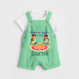 Pookalam Inspector On Duty Dungaree - GREEN - 0 - 5 Months Old (Chest 18")