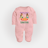 Pookalam Inspector On Duty Full Body Suit - BABY PINK - New Born (Chest 7.5")