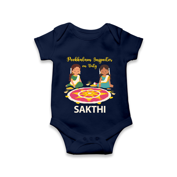 Pookalam Inspector On Duty Romper - NAVY BLUE - New Born (Chest 14")